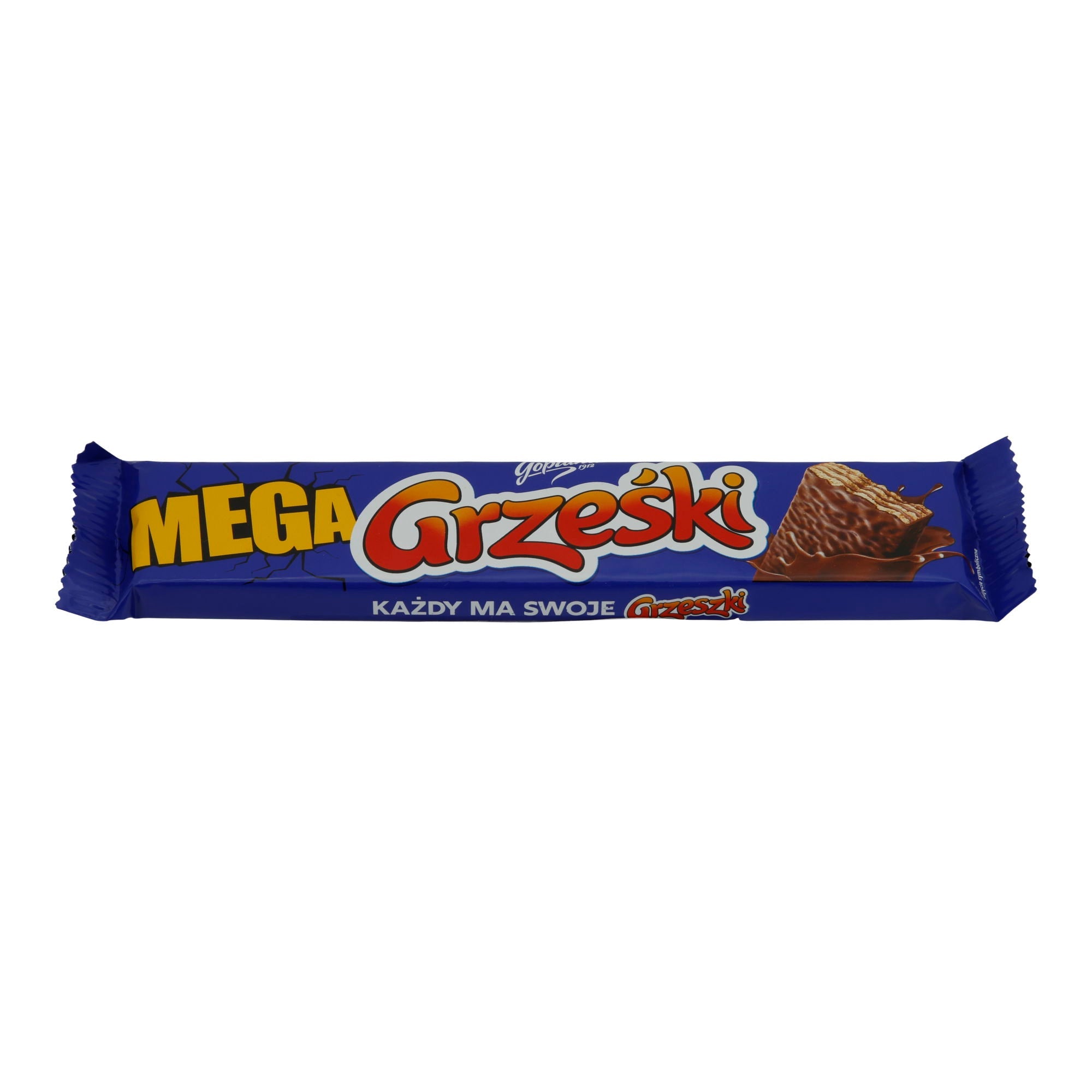 Mega Waffelriegel Grześki | Snack | Mit Schokoladenüberzug und Cremefüllung | 48 g MEGA GRZESKI